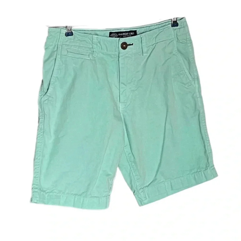 American Eagle Outfitters Men’s Aqua Chino Classic Shorts 28